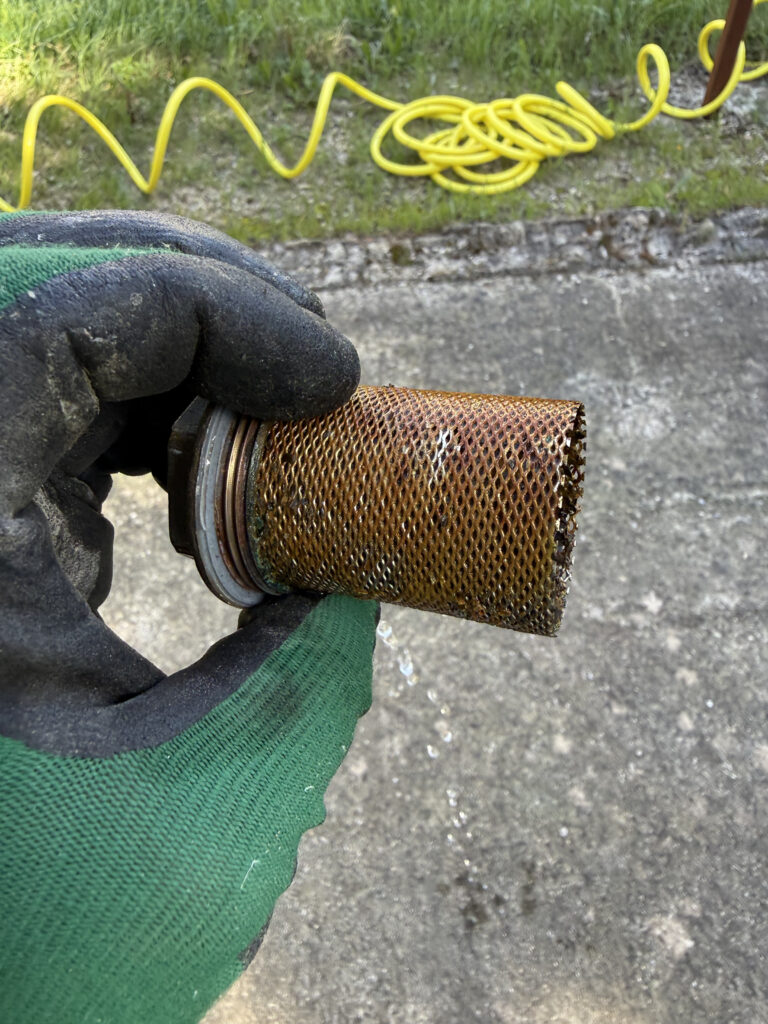 Extérieur tamis encrassé